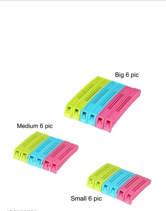 Airtight Plastic Bag Sealer Clip | Food Sealing Clips & Sealer for Keeping Food Fresh in Home Kitchen ,dining Tools ( 18 Pc Set )