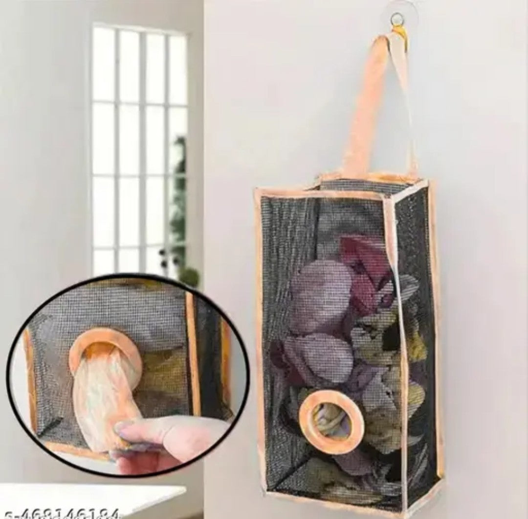 Polythenee holder mesh bag for multipurpose use