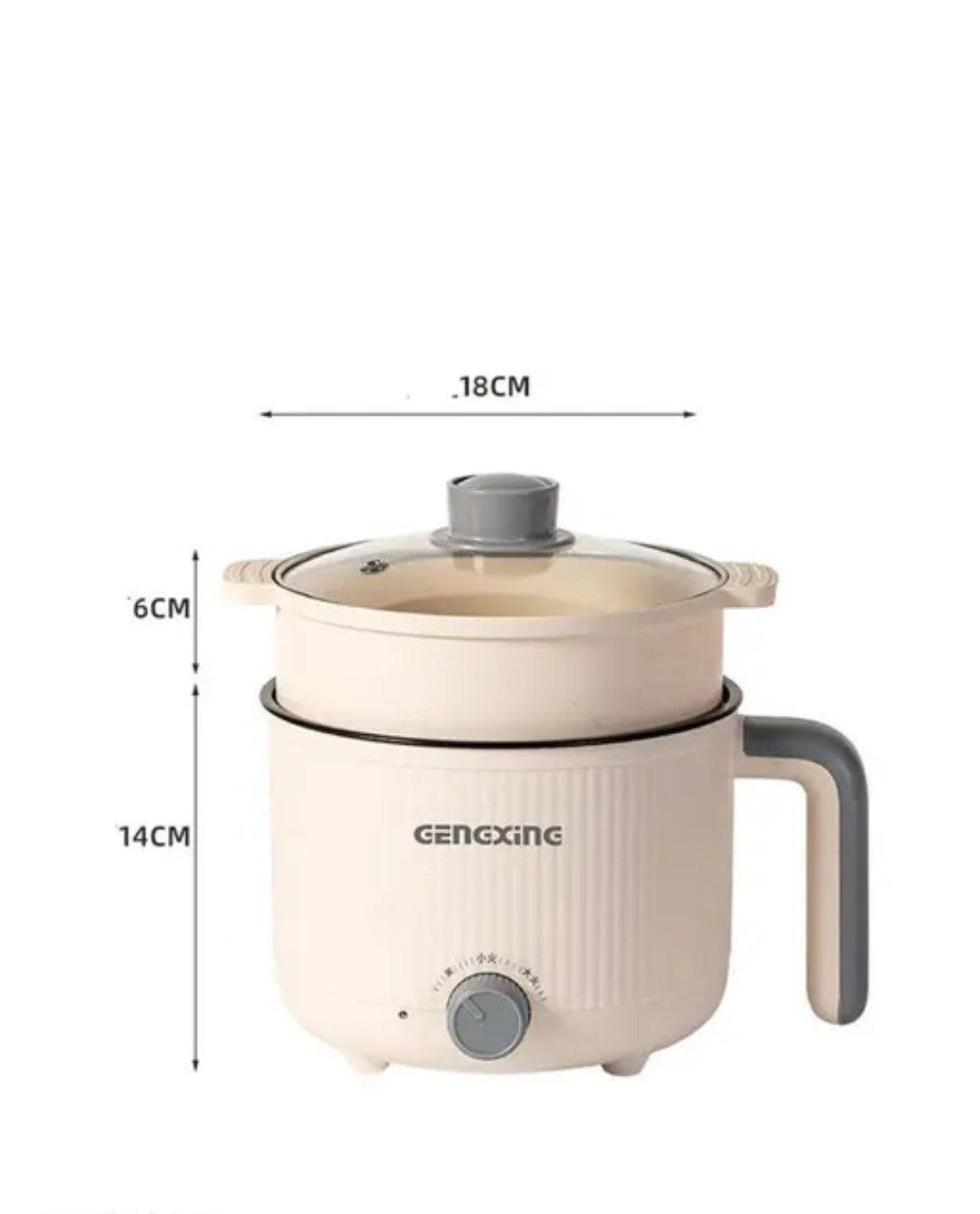 Mini multipurpose electric kettle with steamer 1.5L inner pot Non-stick hotpot cooker for cooking hot water rice idli momos tea 600W Portable Travel