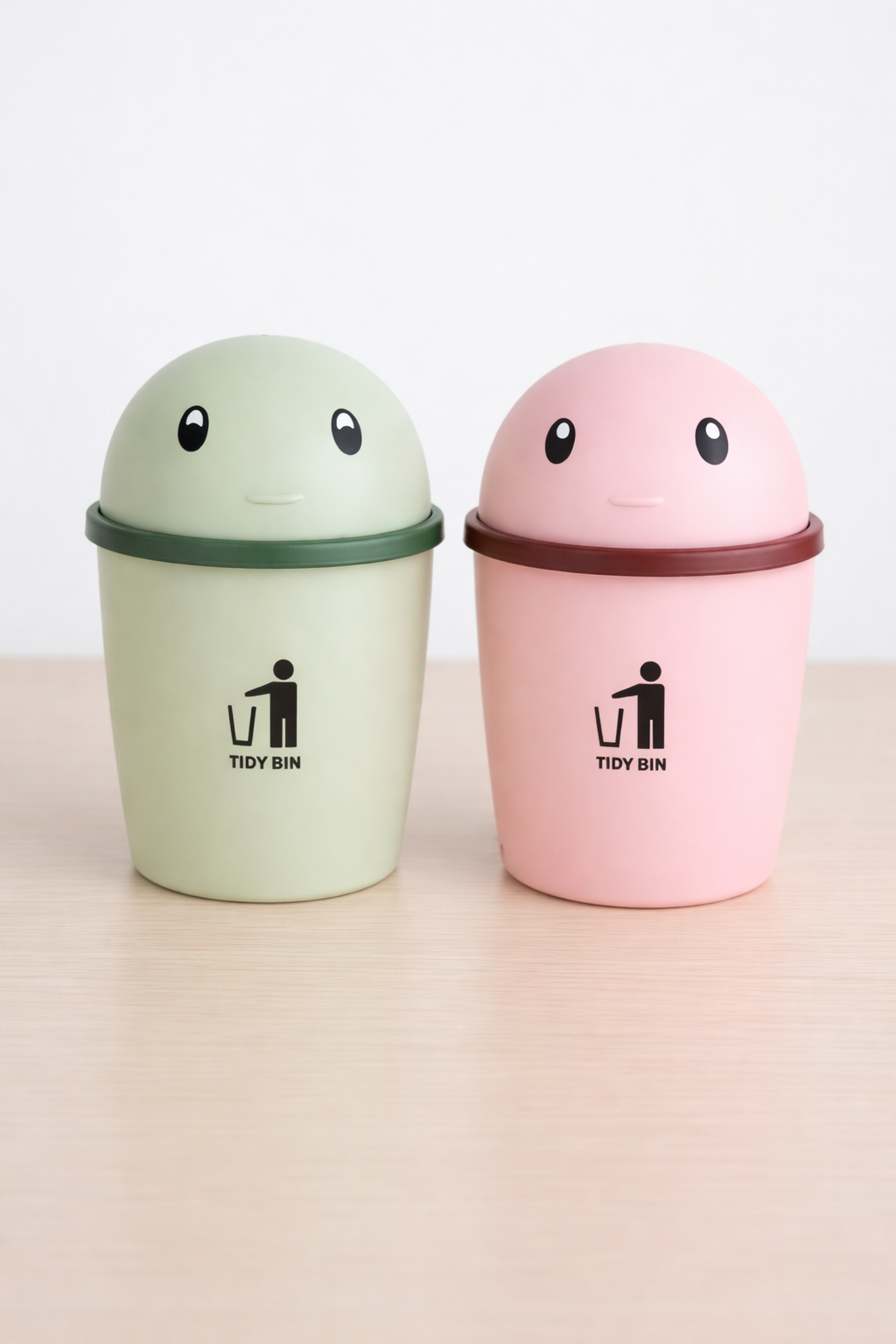 Mini Tidy Bin – Tabletop Counter Dustbin (Pack of 2 | 21 cm Height × 13 cm Width)