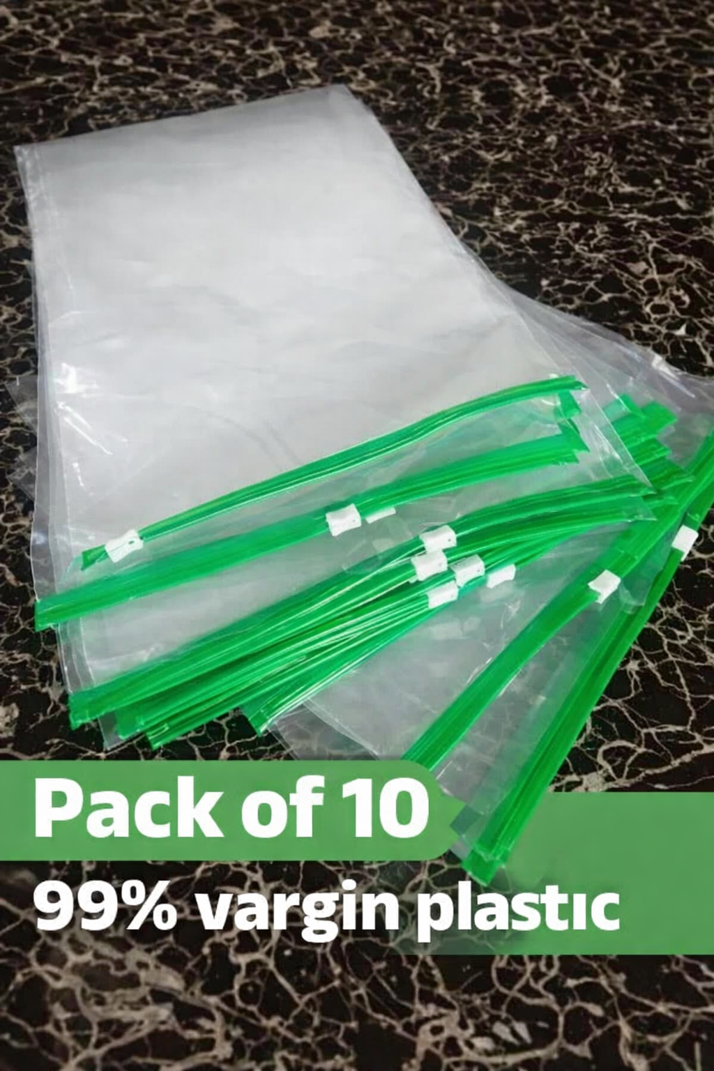 vegetable bag / ziplock begs medium (9''X 10'')(10 Ziplock pouch)